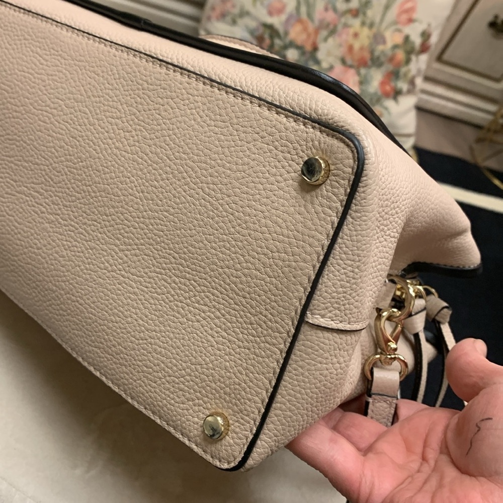 Kate Spade Ward Place Evangelie Satchel Bag Dusty Pink/Black Medium - Picture 12 of 16